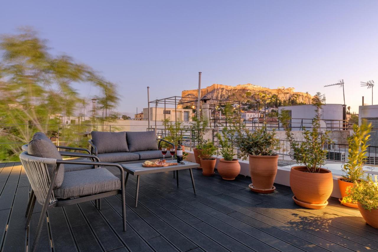 Meno Suite With Private Terrace - Jaccuzzi, Acropolis View Atenas Exterior foto